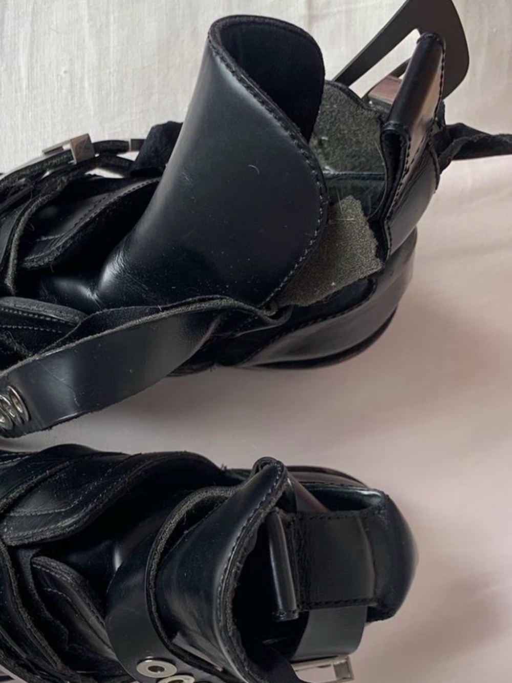 Balenciaga Black Leather Ankle Boots with Stud Detailing - Picture 7 of 10